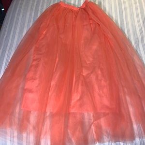 Long tulle skirt